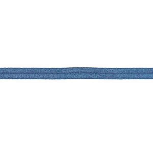 Elastisches Schrägband Polyamid Breite 15 mm - Blaugrau